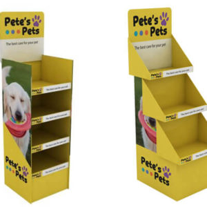 corrugated-dog-displays Cardboard Display Shelves for Dog Food - IP1671