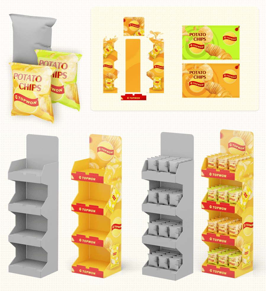 lays chips display rack