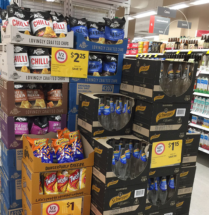 supermarket pop displays