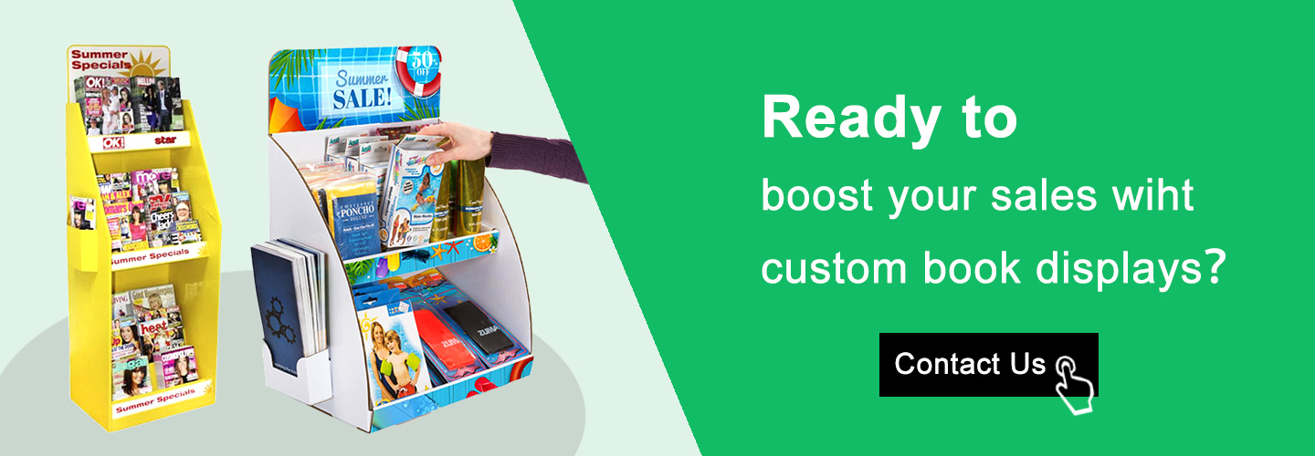 Custom Cardboard Book Display Stand Manufacturer Get a Auote