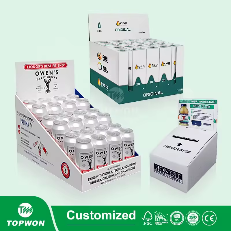counter cardboard display box for beer