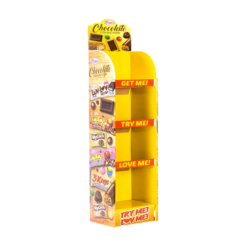 cardboard floor display rack