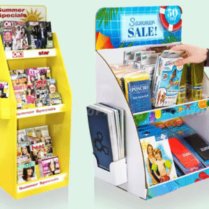 cardboard book display counter