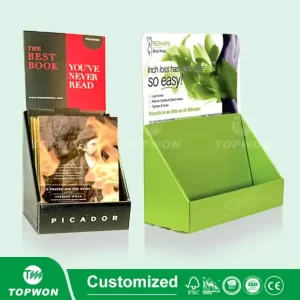 cardboard countert op book display rack