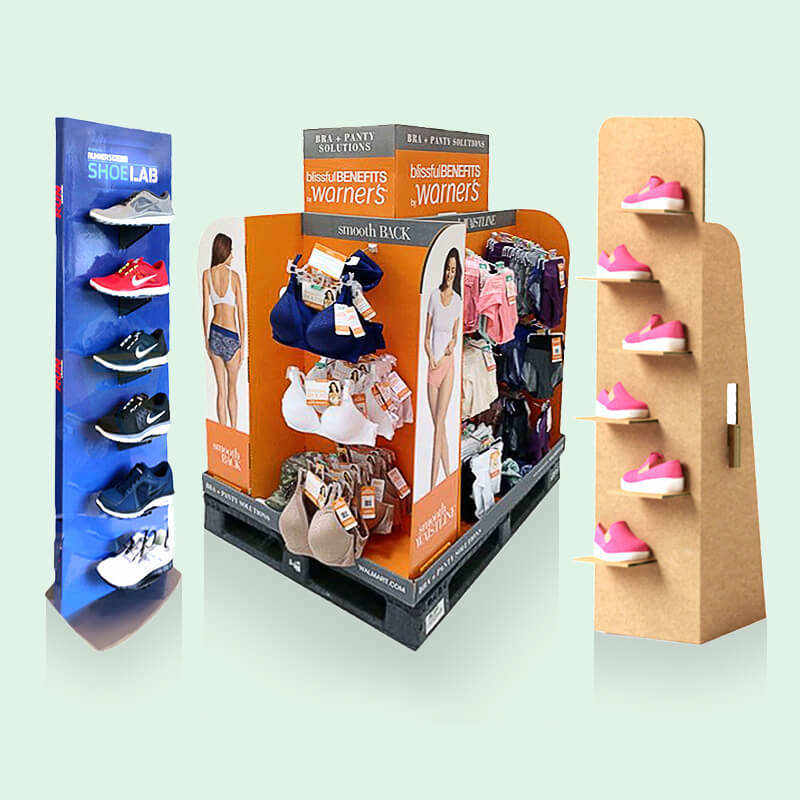 clothing cardboard display rack