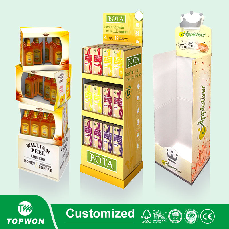 Spirits Glass Bottle Floor Display Stand