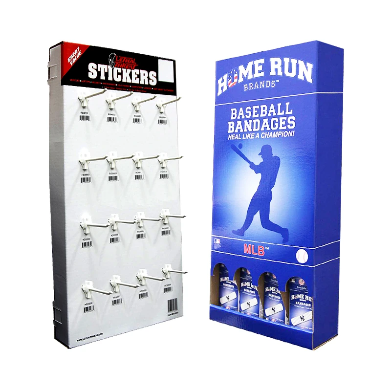 wall display rack with hooks