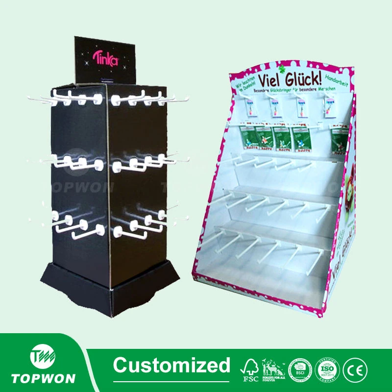 Counter display stand with hooks