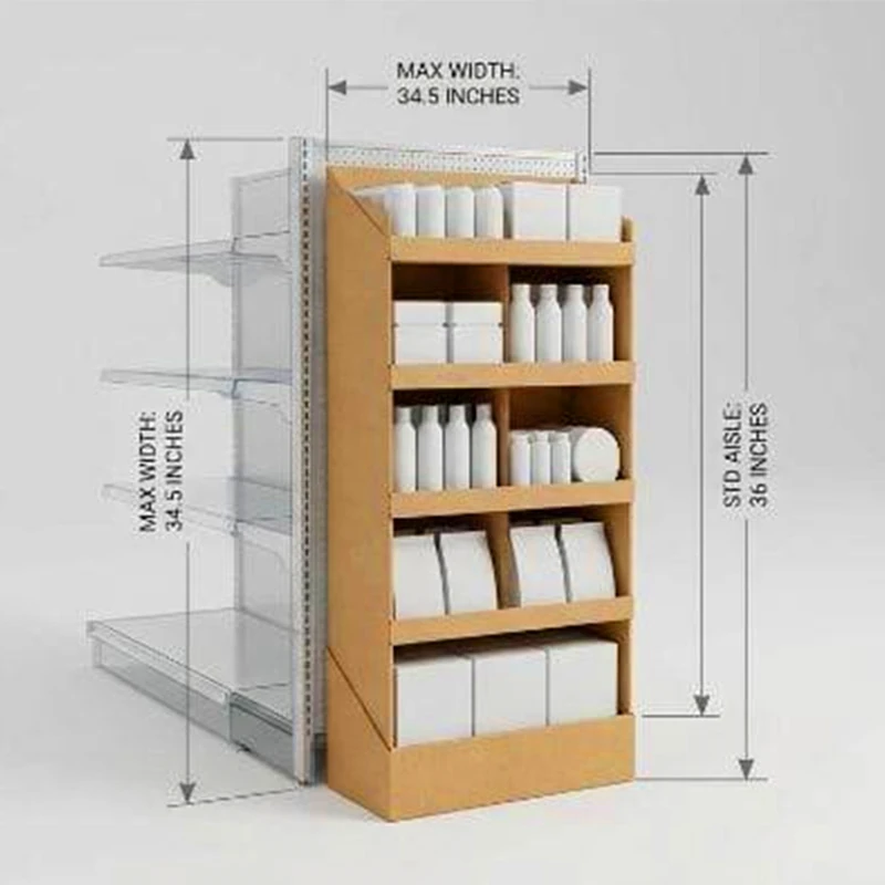 Cardboard End Cap Wine Shelf Display